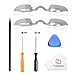 Cemobile Lot de 2 boutons de rechange argentés pour manette Xbox One Elite Series 1, non compatible avec Xbox Elite Series 2, T6 T8, tournevis Spudger
