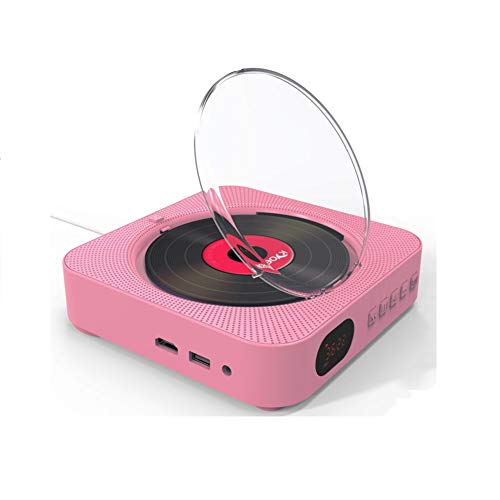 DVD-Player, Wandmontage Tragbare Heim-Audio-HDMI DVD FM USB-HiFi-Lautsprecher-Musik-Player mit Bluetooth 4.2 Fernbedienung Zugschalter,B