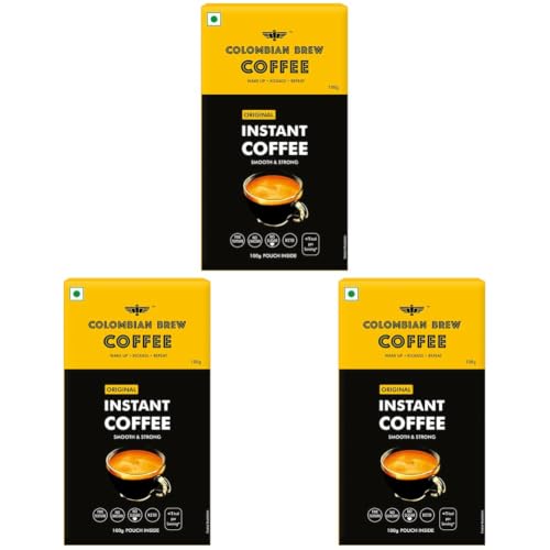 Image of Colombian Brew Original Instant Coffee Powder, Strong 100g Box (Pack of 3)