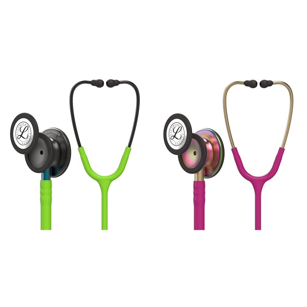 3M Littmann Classic III Monitoring Stethoscope, Blue Stem and Smoke