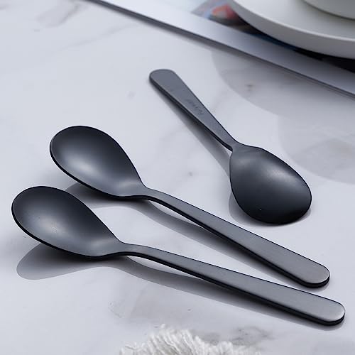 Fullyware G2017-4 Matte Black Demitasse Espresso Spoons thumb #4