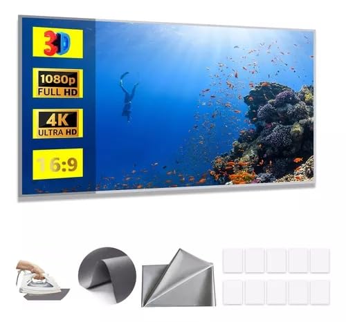 Listado de para la pantalla - 5 favoritos. 41 OCCULO Pantalla de Proyección, Pantalla Proyector 100 Pulgadas, Pantalla de Proyector Portátil de 16:9, 4K HD, Alto Contraste y Reproducción Precisa del Color, para Fiesta, Cine...