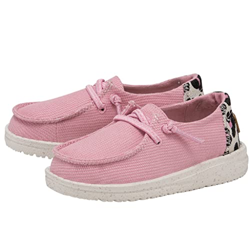 Image of HEYDUDE Girl's Wendy Toddler Loe Funk Bubblegum Size K7 | Girl's Shoes | Girl's Lace Up Loafers | Comfortable & Light-Weight