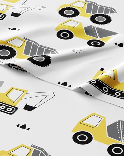 Image of Kids Queen Construction Bed Sheets - 4 Piece Kids Construction Sheet Set