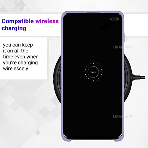 Image of LIRAMARK Liquid Silicone Soft Back Cover Case for Samsung Galaxy S10 Plus / S10+ (Lavender)