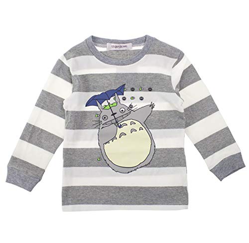 Styles I Love Unisex Baby Toddler Boys and Girls Striped Print Cotton Long Sleeve Top (Grey/Top, 110/4-5 Years)