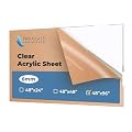 Acrylic Sheet 48" x 96" Clear Plexiglass Sheet 1/4 Inch Thick (6mm) with Clear Protective Film - Large Acrylic Panel for DIY, Aquarium Glass Sheet, Tabletops by Fab Glass and Mirror