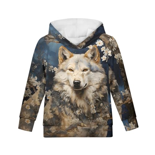 Image of GLUDEAR Teen Boys Girls Novelty Animal Galaxy Hoodies Sweatshirts Pullover