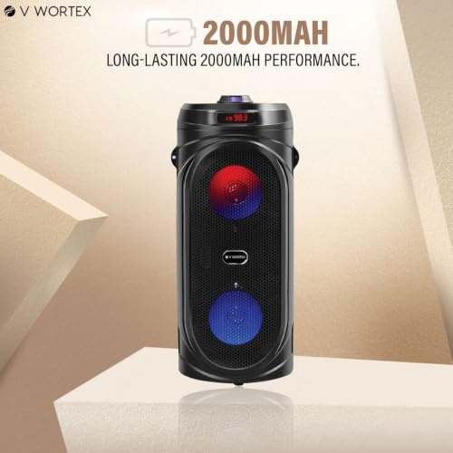 Image of 30W Wireless Bluetooth Speaker with HD Sound, Extra Bass, RGB LED Lights, Fast Charging, USB Playback, AUX Input for Parties and Outdoor Use