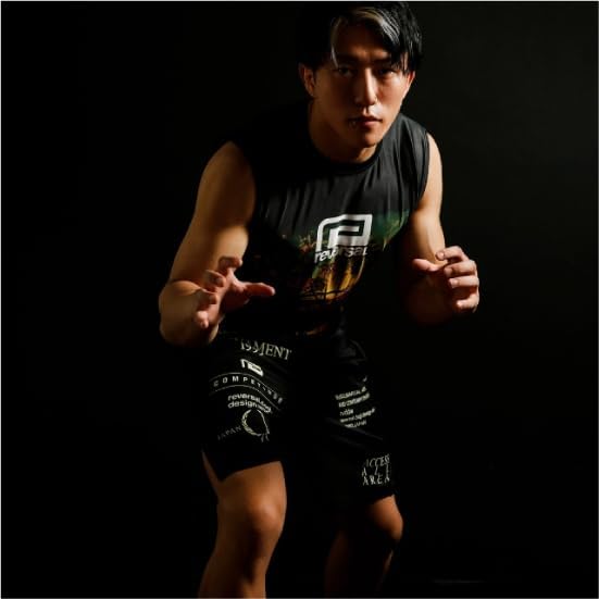 REVERSAL リバーサル リゾート柄 ノースリーブ ラッシュガード 黒 S リバーサル] ラッシュガード スリーブレス RESORT SLEEVELESS RASH