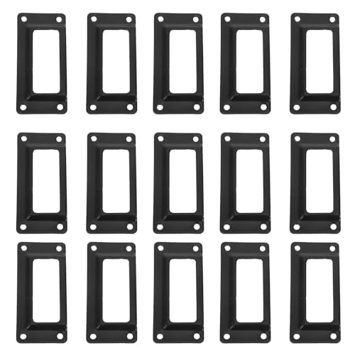 LIFKOME 20 Etiquetas Decorativas Para Asas Marcos Retro Etiquetas Para Armarios Cajones Etc Soporte Metálico De Muebles Herrajes Decorativos Negros