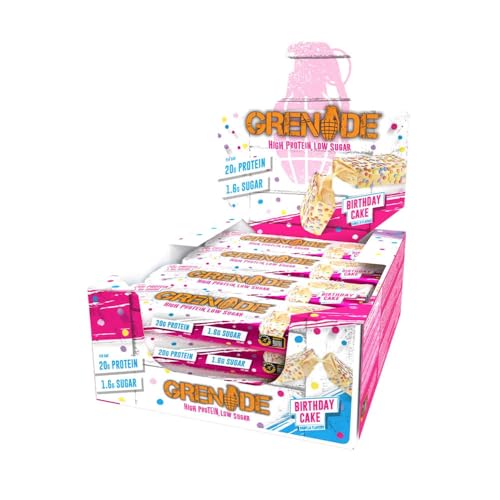 Grenade - Carb Killa Bar (12x60g) - Proteinriegel - 12 Hyperprotein-Riegel - Birthday cake