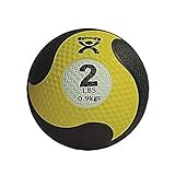 CanDo Rubber Medicine Balls, 2lbs, Yellow