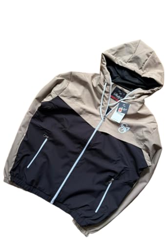 Buy SHOFIZA Men Hooded Jacket | Full Sleeve Zip Front Windcheater Jacket | Drawstring Hood | Zipper Pockets | Lightweight Outerwear | Ribbed Cuffs and Hem | Black Casual Jacket | Size M at Amazon.in - Image 2