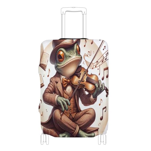 Joisal Frog Playing Violin Luggage Covers for Suitcase Fit 18-32 Inch Luggage Identifiers for Suitcases Unique