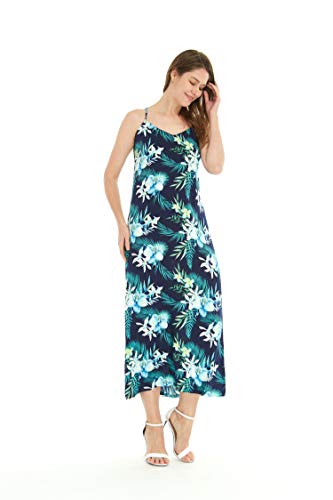 Image of Family Matching Hawaiian Clothes, Orchid Breeze Navy | Lightweight 100% rayon • Family matching outfits • Beach vacations • Luaus • Cruises • Family photos