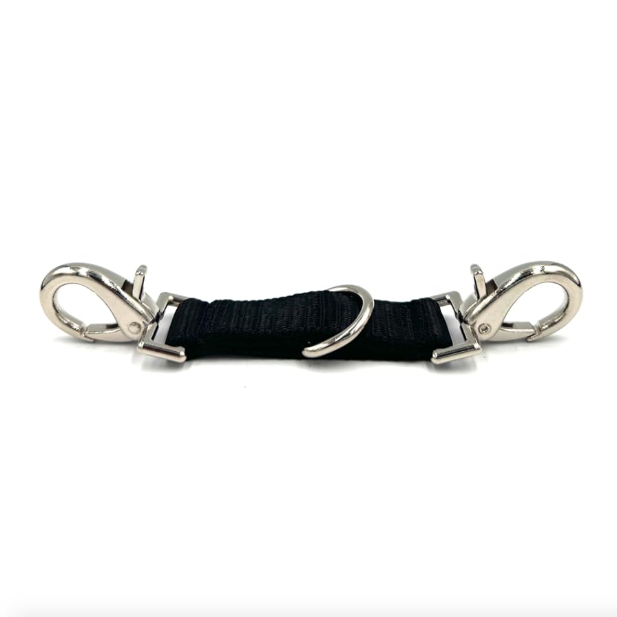 JA Horse Lunging Goggles More Uniform on Both Sides with Good Quality D-Ring and Carabiner Hook (D-Ring Black Short) - Image 2
