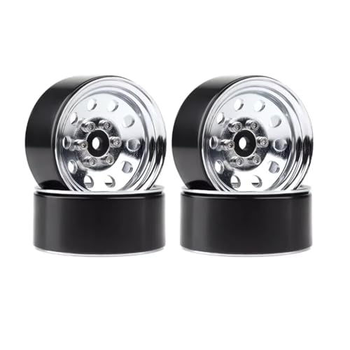 RCzC[nu For Axial For SCX10 90046 For TRX4 For Redcat GEN8 1/10 4 ^1.9C` r[hbNzC[ RCN[[J[Cp[c(Silver)