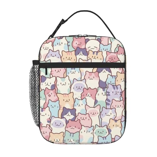Cute Colorful Cats Insulated Bag