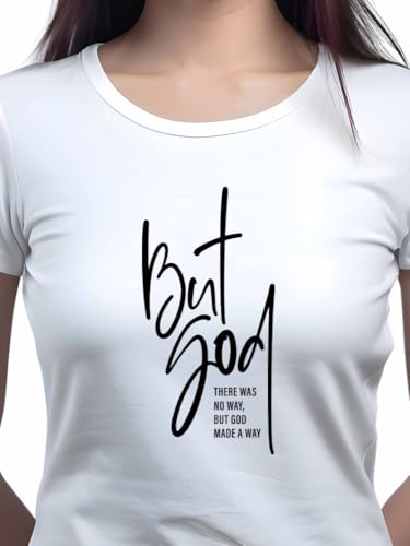Image of XENOVAURBAN Women Cotton Printed Regular Fit T-Shirt | Stylish Round Neck Graphic Tshirt - WRN-BUTGOD2