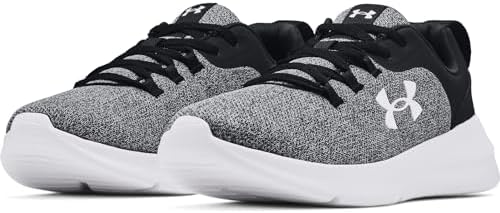 Under Armour Men's Essential NM Walking Shoe, Black (001)/White, 8 | Image 2