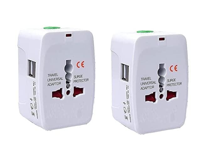 Universal Worldwide International Travel Adapter with 125V 6A,250V Electrical Protected Plug (Travel Adapter with Dual USB (Pack of 2)-image-28