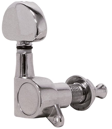 GEWA machine heads guitar, large Grover button, angle 135°, chrome
