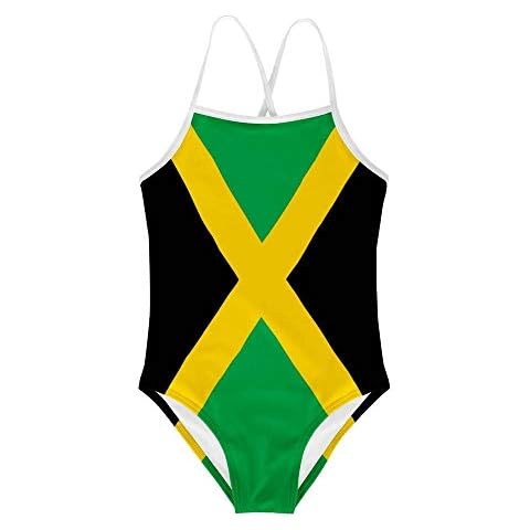 KiuLoam Jamaica Flag Pattern Girls Swimwear Cover