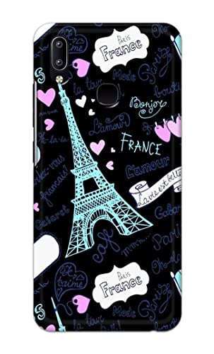 Image of PRINTFIDAA Lovers Famous Place Eiffel Tower in Paris Printed Designer Hard Back Case Cover for Vivo Y91 / Vivo Y95 -(TY) MVN1003