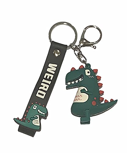 Makito Divertido Llavero Dinosaurio con Anilla metálica y mosquetón Llevar Las Llaves o Colgar en tu Mochila o Bolso. Llavero Dinosaurio I Want You con Enganche Mochilas Estuches (Verde Oscuro)