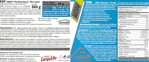 AMIX - BCAA con Glutamina - Re-Cuper Recovery Drink en Formato de 550 g - Ayuda a Regenerar las Fibras Musculares - Favorece la Rehidratación - Sabor a Lima Limón - Imagen 3