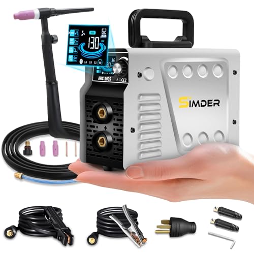 Image of SSIMDER Stick /Lift TIG 2-in-1 Portable Welder Dual Voltage Welder 110V /220V | IGBT Inverter Tech & Hot Start /Anti-Stick | Home DIY, Metal Fabrication | Garage /Worksite Use | with the WP17 TIG torch