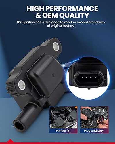 Image of KAX Ignition Coil for Chevy Silverado 1500 GMC Sierra 1500 5.3L V8 | Fits Silverado /Sierra 1500, Expresds /Savana 1500 /2500 /3500, Corvette, Camaro, Tahoe, Suburban, Yukon, Yukon XL UF743