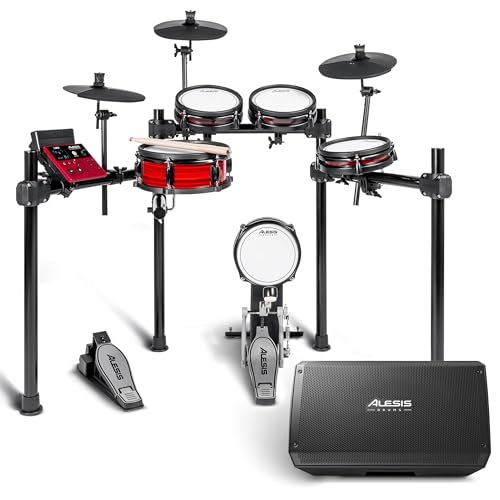 Image of Alesis Nitro Pro and Strike Amp 8 MK2 - Electric Drum Set with and 8-inch 2000W Drum Amp Speaker, with Bluetooth