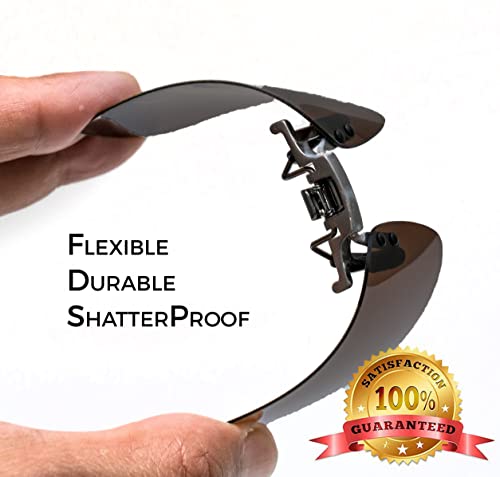 Polarized Clip-On Sunglasses for Driving, UV Protection, Flip-Up Sunny and Low Light Combo Set, Slim Clip Design4