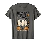 Photo Gallery hanging with my boos halloween ghost boo party design spooky maglietta Photo Gallery hanging with my boos halloween ghost boo party design spooky maglietta