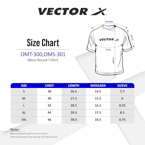 Image of VECTOR X Self Design Men Round Neck T-Shirt 100% Polyerster (Pack of 1)