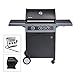 Produktbild Enders Gasgrill BOSTON BLACK 3 K Turbo - BBQ - Bundle mit Wetterschutzhülle & Gratis Fleischthermometer - 3 Edelstahl-Brenner stufenlos, Gas Grill mit Grillwagen, Grillhaube, Seitenkocher, Schwarz