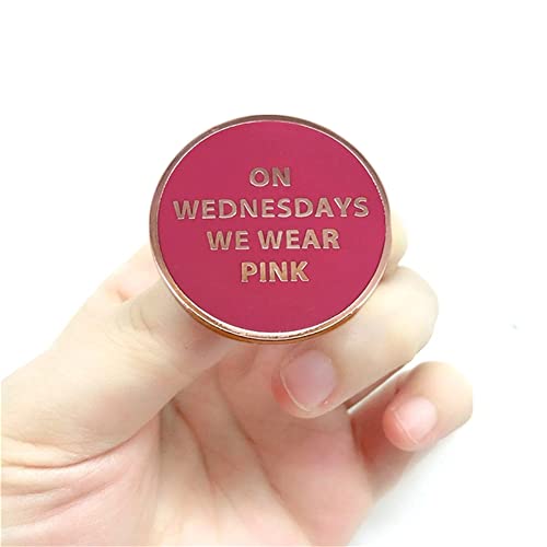 On Wednesdays We Wear Pink Lapel Pin Brooch Mean Girls Button Badge Exquisite Jewelry Accessories2