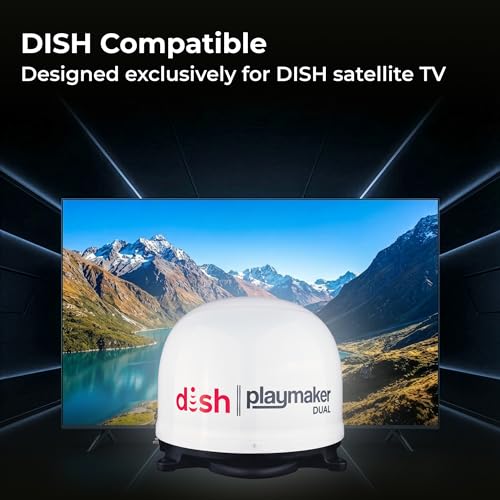 Image of Winegard Dish Playmaker Dual PL8000R Satellite TV Antenna with Receiver