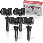 PDQ TPMS 433MHZ Tire Pressure Sensor 4 Pack Rubber Snap in Stem RAM Pre-Programmed for OE Part # 68293199AA