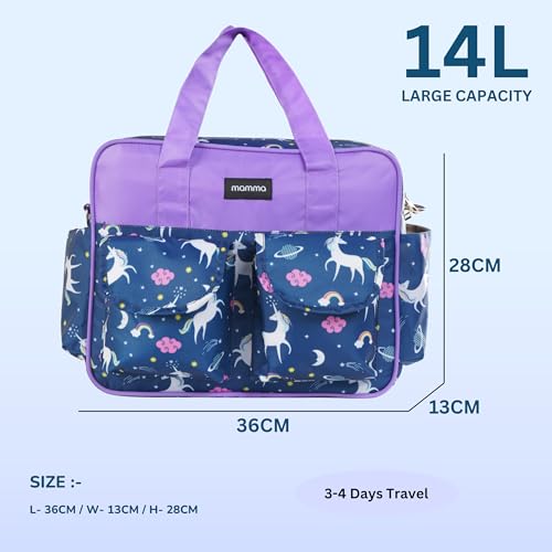Image of MAMMA Diaper Bag for mothers for travel | Small Baby Bag for mother Travel, 3 ways carry | Mini Diaper Bags for Mom for Travel, Waterproof Baby Diaper Bag for mother carry with 9 months warranty