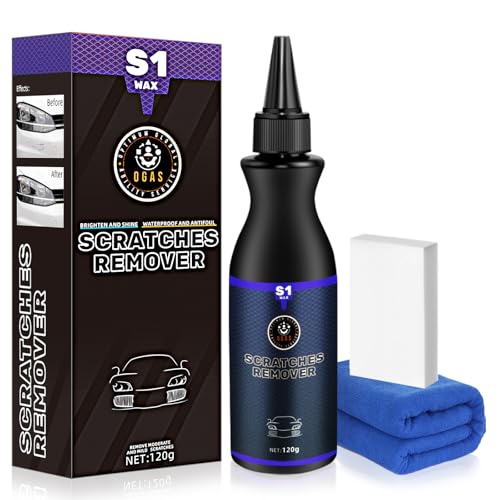 2025 New Upgraded Car Scratch Remover, Scratch and Swirl Remover for Vehicles Blemishes, Non-Toxic Car Paint Scratch Repair, Polishing & Waxing Kits with Buffer Pad, Microfiber Towel (1)