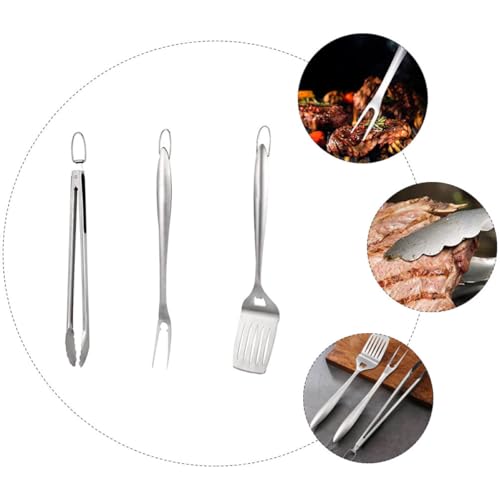 Set kit parrillero 3 piezas acero inoxidable con mango PP miniatura 6