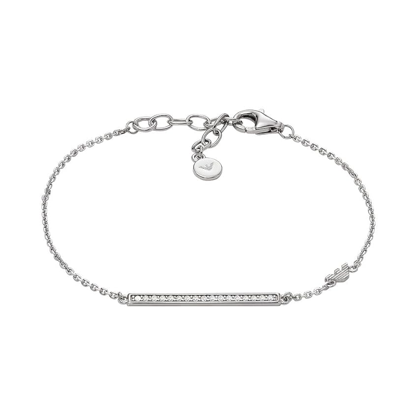 Emporio Armani Bracciale da donna con placca in argento sterling, EG3592040