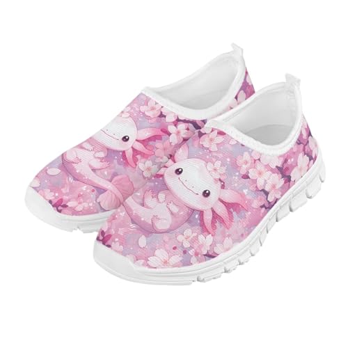 Girls Axolotl Slip On Shoes Pink Kids Athletic Shoes Girls Size 11 Trendy Sneakers Girls' Grade School Tennis Training Shoes4