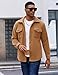 COOFANDY Mens Casual Shirt Jacket Lightweight Button Down Shacket Fleece Overshirt