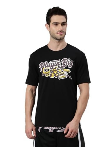 Image of XTEP PlayinBig Basketball Series, Basketball T-Shirts, Topwear, 100% Polyester, Basketball Inspired Style, Loose Fit, Basketbal Chest Print T-Shirt for Men (Multi Color Options)