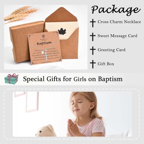 Cross Necklace for Girls, Easter First Communion Baptism Confirmation Gifts for Teenage Girls Graduation Back to School Birthday Christmas Valentines Day Gifts for Daughter Granddaughter Niece4