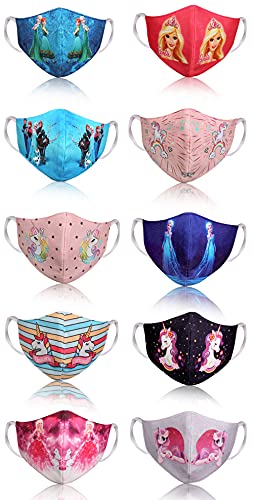 Kids Mask Cartoon Face Mask For Small Children Girl And Boys Reusable & Washable Cotton Fabrics Face Mask